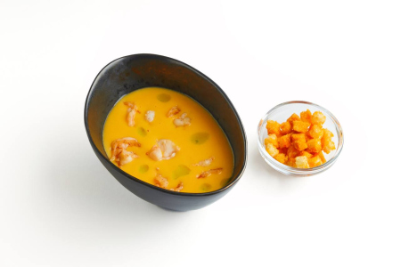 Сырный крем-суп с креветками