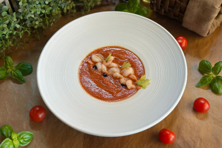 Гаспаччо с креветками