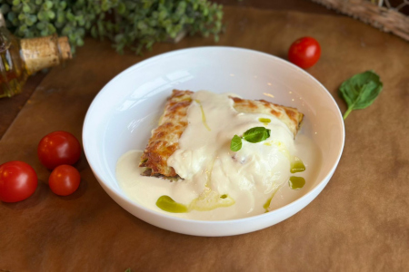 Лазанья с рваной говядиной 